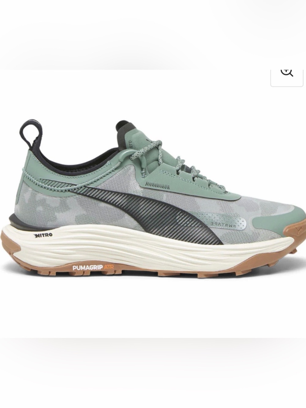 Puma Voyage NITRO 3 Women's Running Shoes - Sage Green/Black/Gum
